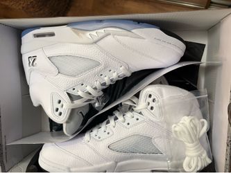 Jordan retro 5s white metallic