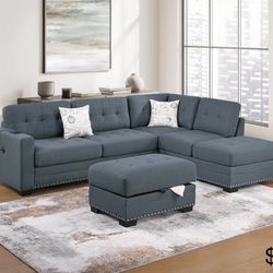 Sectional Sofa With Ottoman