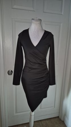Black Ruched Dress SMALL