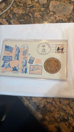 1976 Bicentennial Medal First Day Cover San Francisco