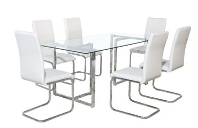 -Piece Dining Set – Table + 6 Chairs