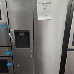 27 cu. ft. Side-by-Side Standard Depth Slim In Door Ice and Water Dispenser in PrintProof Stainless Steel WI-Fi enabled