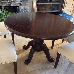 Espresso Color Wood Kitchen Table & Chairs