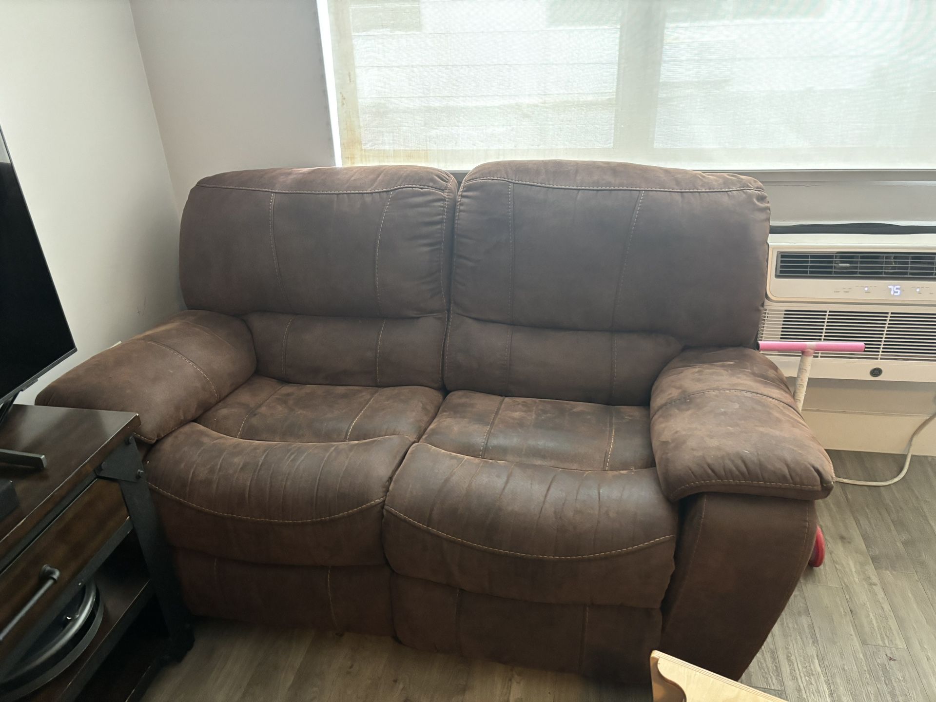 Two Brown Sofas/ Pullout.