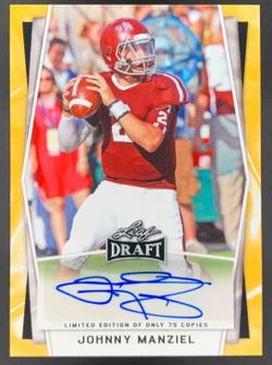2022 Leaf Trading Cards Johnny Manziel Autographed Card