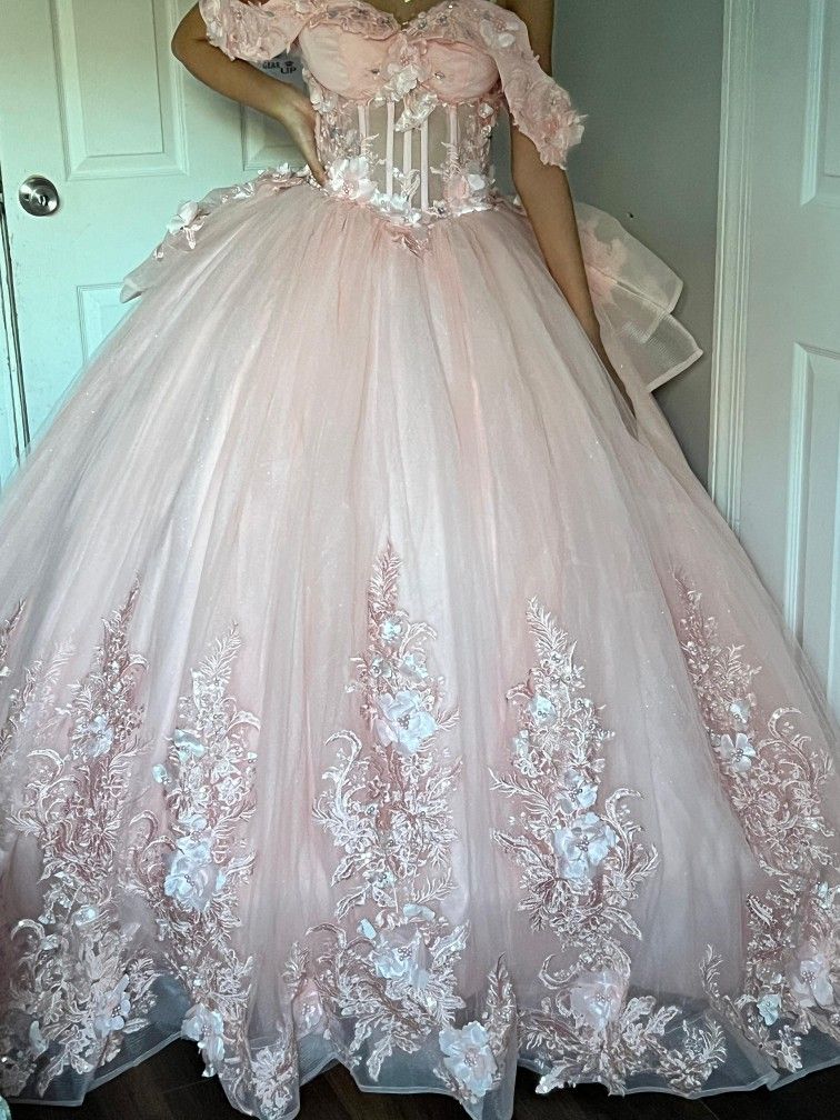 Lindo Vestido Es Mas Rosado Que Como Seve En La Foto