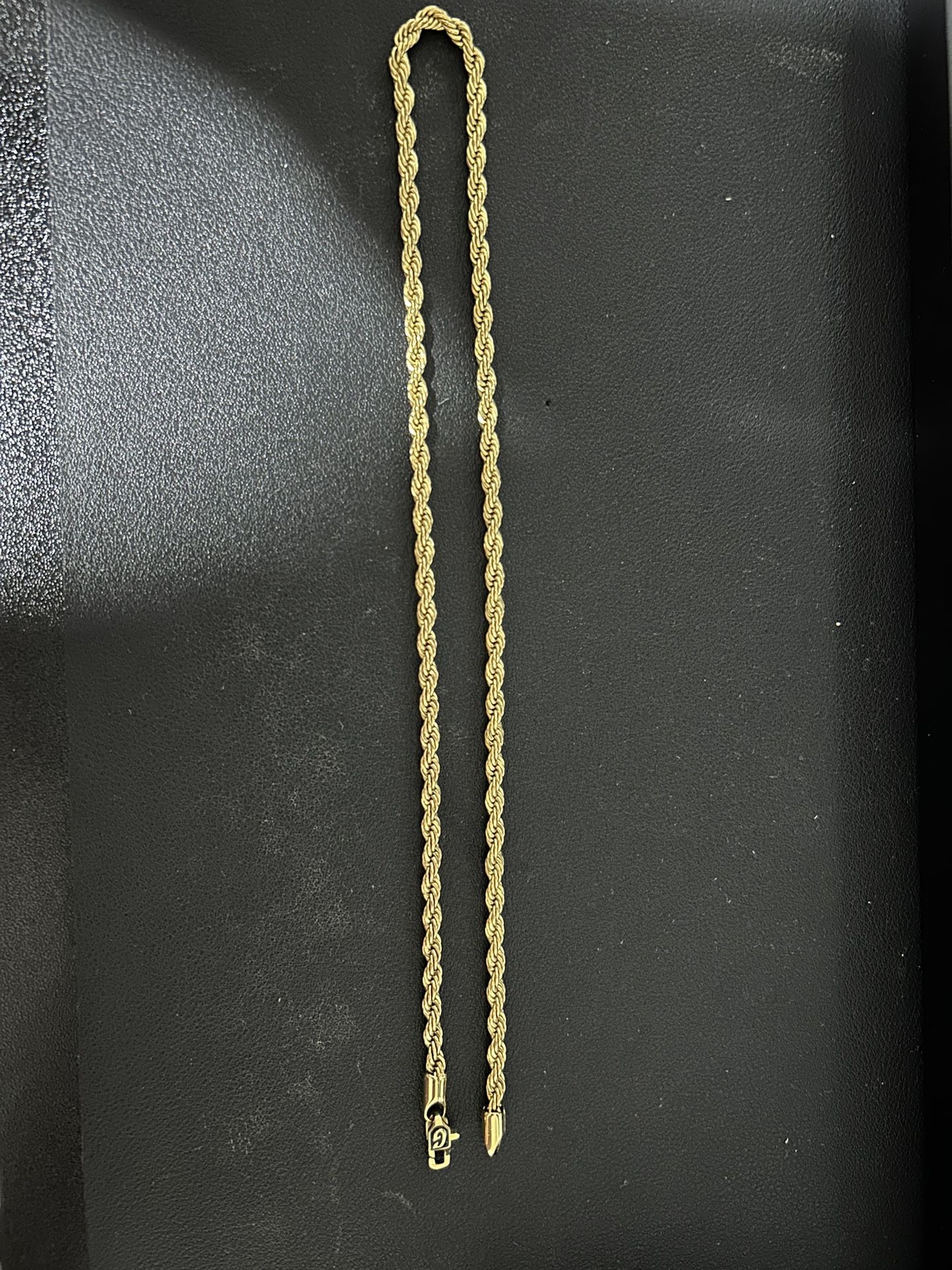 GLD 18” 4mm Gold Rope Chain