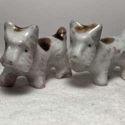 Vintage Pair Of Ceramic Westie Pups 