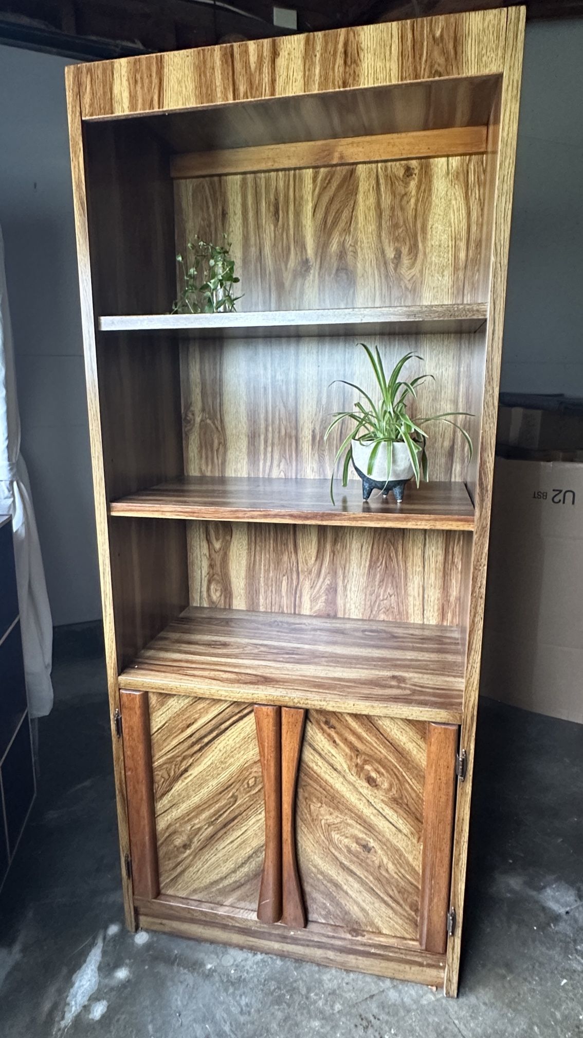 Early 70s Heavy duty Wood Book Shelf