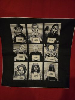 17" By 17" Horror Mugshot Pillow Case