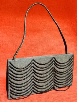 Victoria Secret Women's Clutch Wallet Strap Purse Handbag Beaded Black