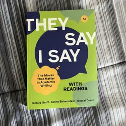 They Say I Say 5th Edition Book