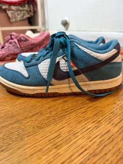 Nike Dunk Low Blue Suede Sneakers