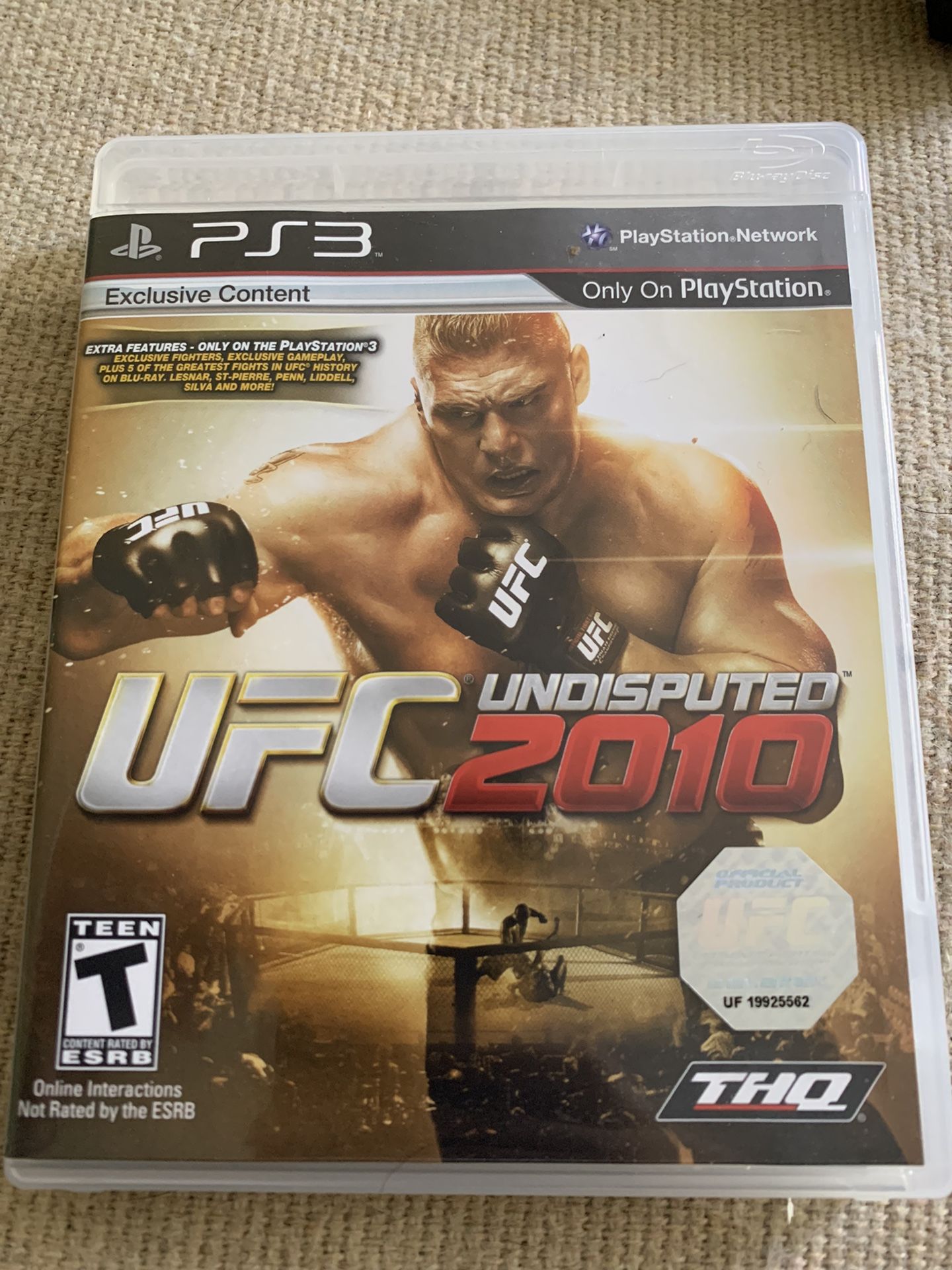 UFC Undisputed 2010 PS3 (Sony PlayStation 3, 2010) Video Game With Manual