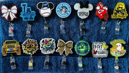 Homemade badge reel sale going on  $4 dollars each or 3 for 10 there's a lot of pictures as well alot of veriaty