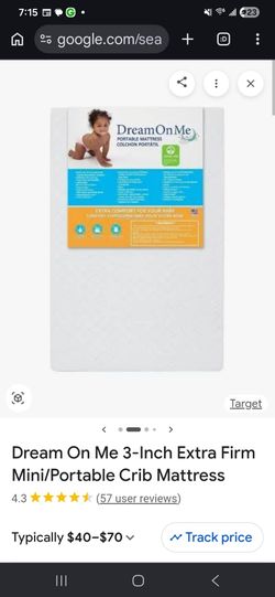 Brand new dream on me mini mattress crib or playpen