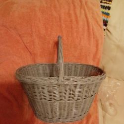 Large Grey Whicker Basket 