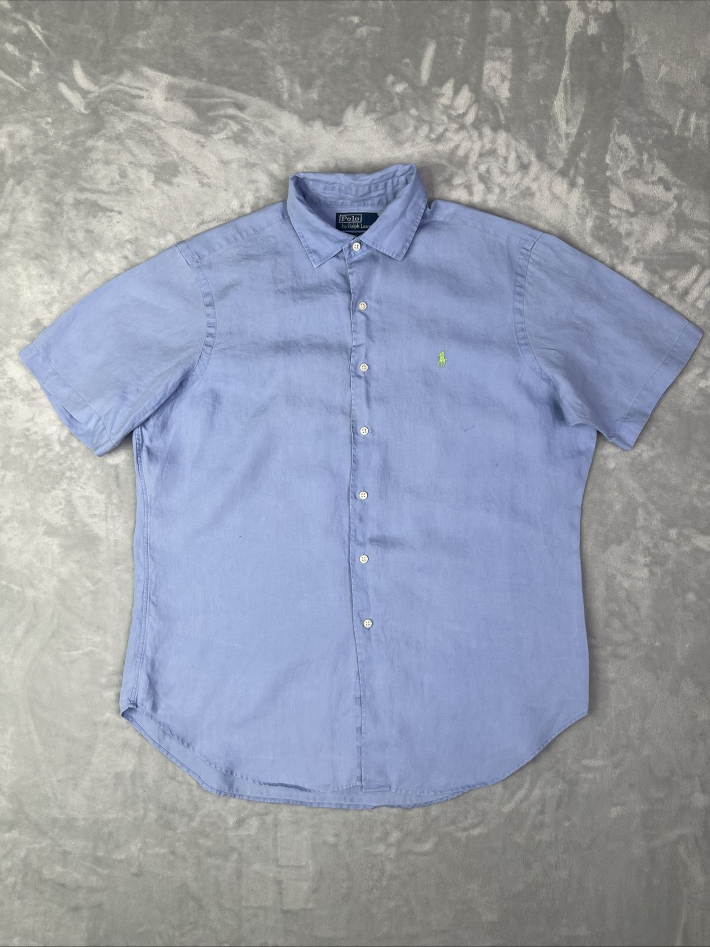 Ralph Lauren Shirt Mens Large Bradford Classic Fit Blue Button Up