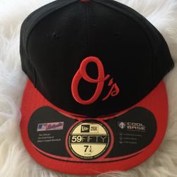 Men's Baltimore Orioles New Era Black/Orange Alternate Authentic Collection On Field 59FIFTY Performance Fitted Hat