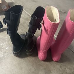 Women’s Rain Boots Hunter And Sorel Size 9