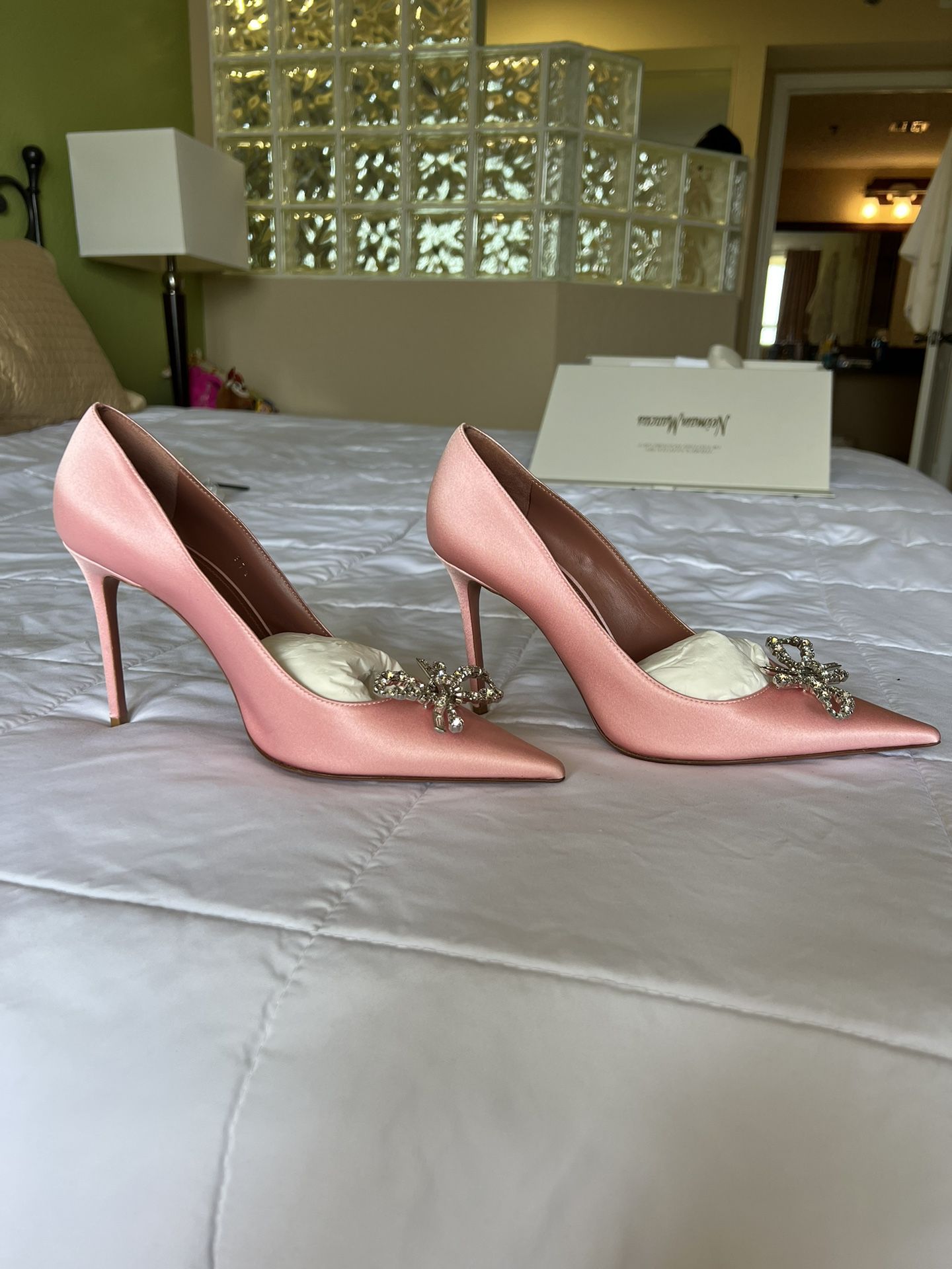 Amina Muaddi Pink Heels Size 7.5 