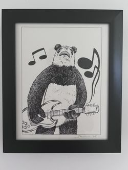 Panda Playing Electric Guitar 