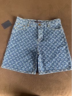 LV denim shorts