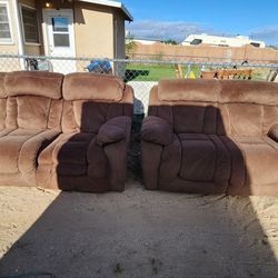 Recling Sofa & Love Seat