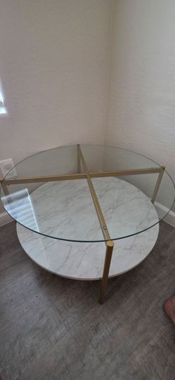 Glass coffee table