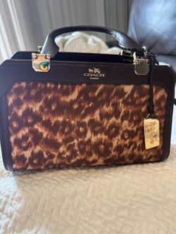 Coach leopard print handbag