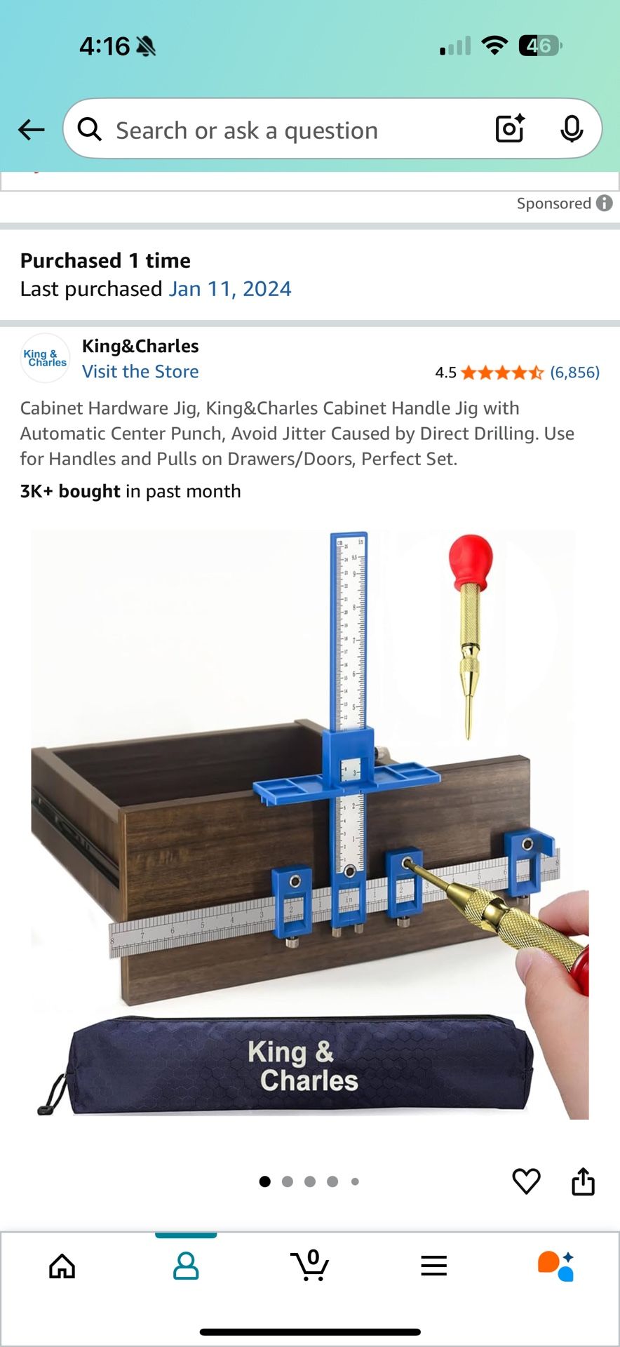 King & Charles Cabinet Hardware Jig Kit