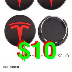 JPEGU - Set of 4 Car Hub Centre Caps for Tesla Model S X 3 Y Roadster 56mm ABS Aluminum Wheel Center Caps ABS Plastic Snap-On Fit Car Wheel Rim Caps,F