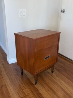 MCM 1960s Walnut Nightstand by Hooker