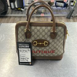 Gucci Horsebit Top Handle Handbag 