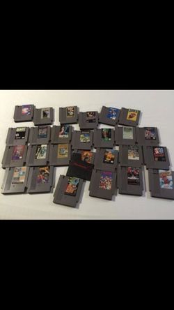 Nintendo nes console and games