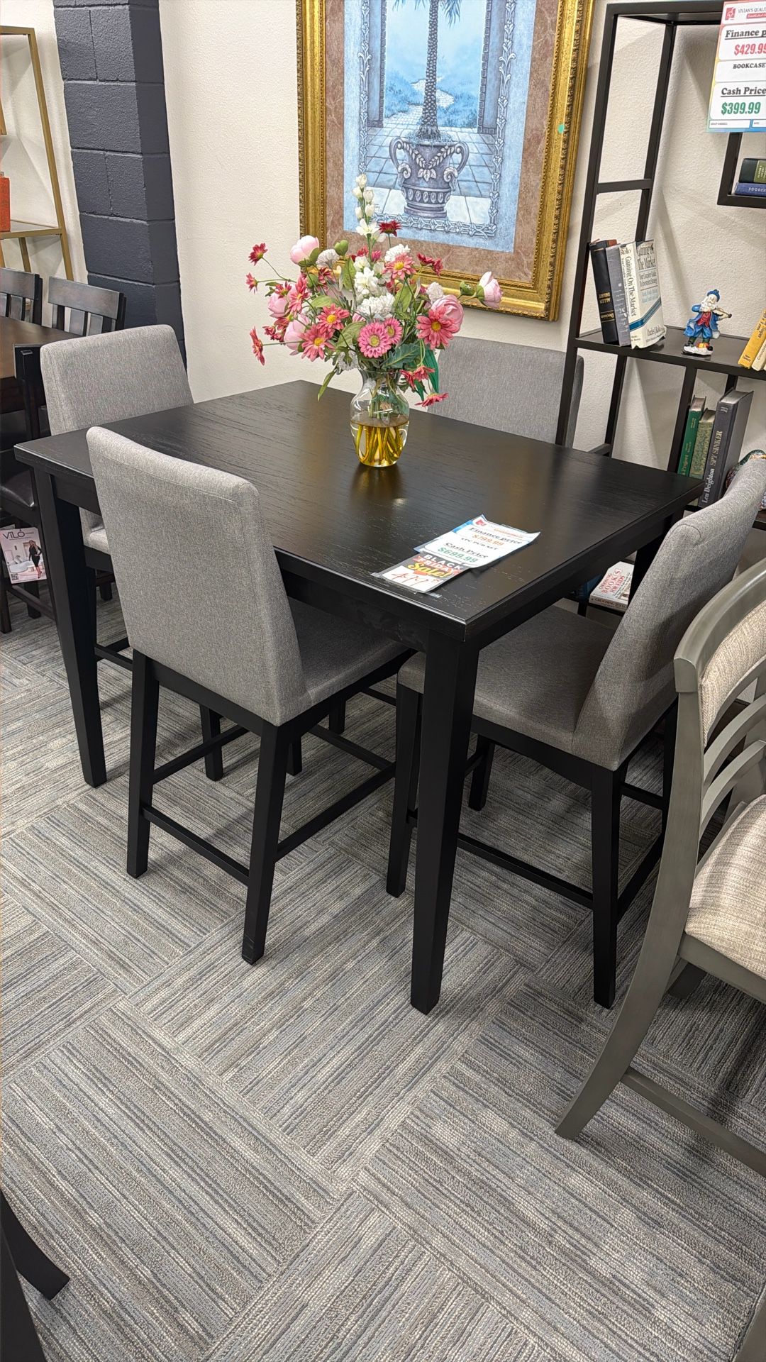 🔥Pub Table With 4 Chairs