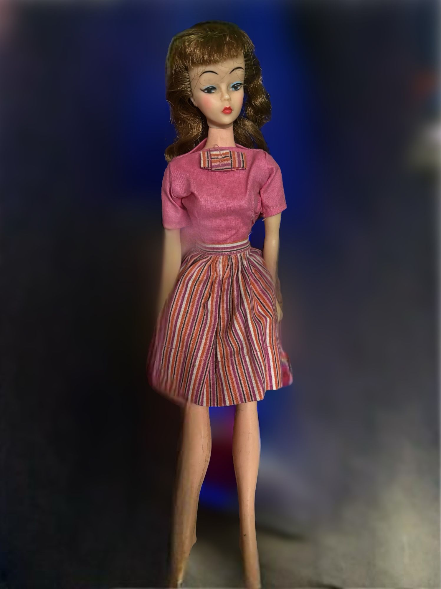 vintage Miss Suzette doll, a fashion doll produced by Uneeda Doll Co. in the 1960s. These dolls are often compared to Barbie dolls due to their simila