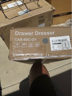 Drawer dresser 8 drawer gray color