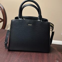 DKNY Black Leather Paige Handbag