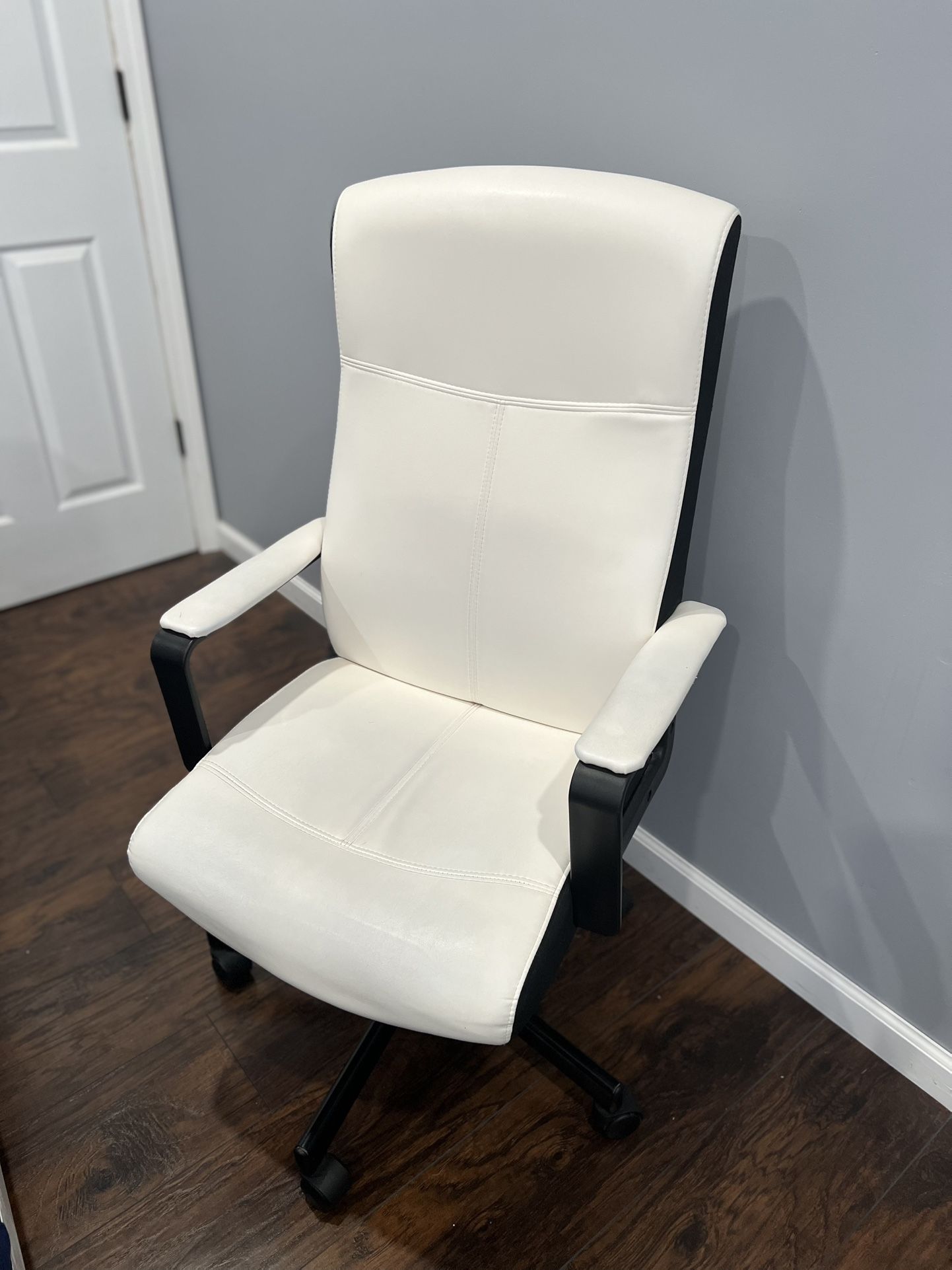 White Leather Office Chair
