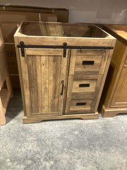 30" Bathroom Vanity Barn Door (No Top)