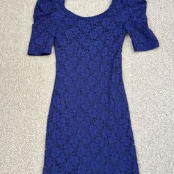 Women Summer Dress Size S Navy Blue Teenager