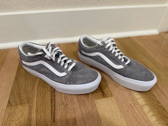 Vans Old Skool Gray Suede Sneakers Mens 8 Womens 9.5