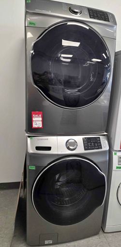 Samsung Steam Washer & Dryer Set 4.5|7.5 cu.ft - Platinum