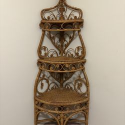 Wicker Corner Shelf 