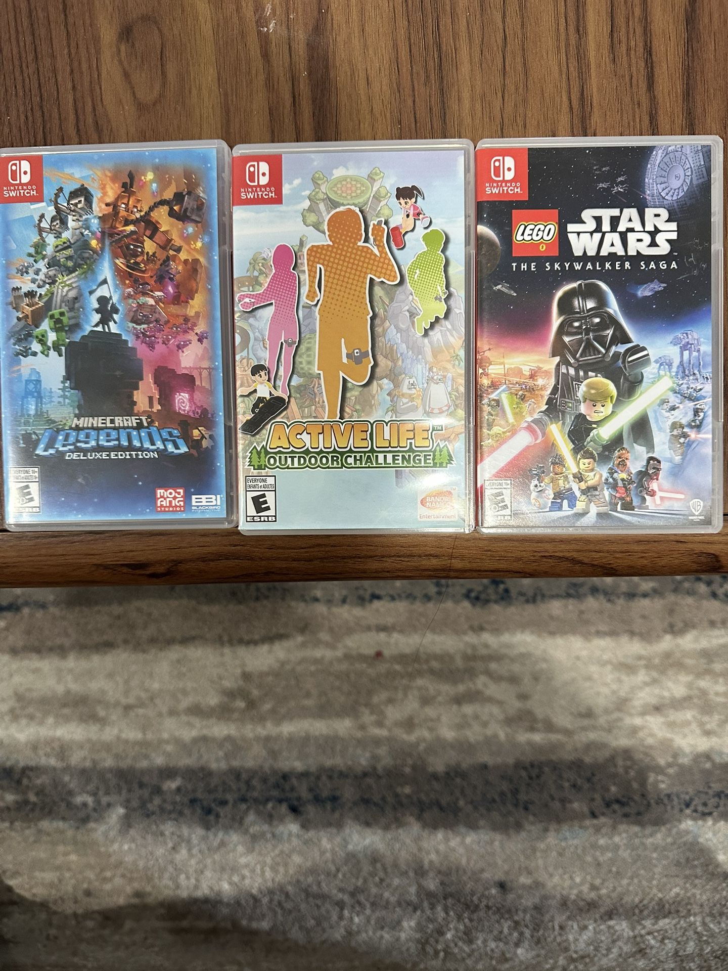 Nintendo Switch Games Minecraft Legends, Lego Star Wars, Active