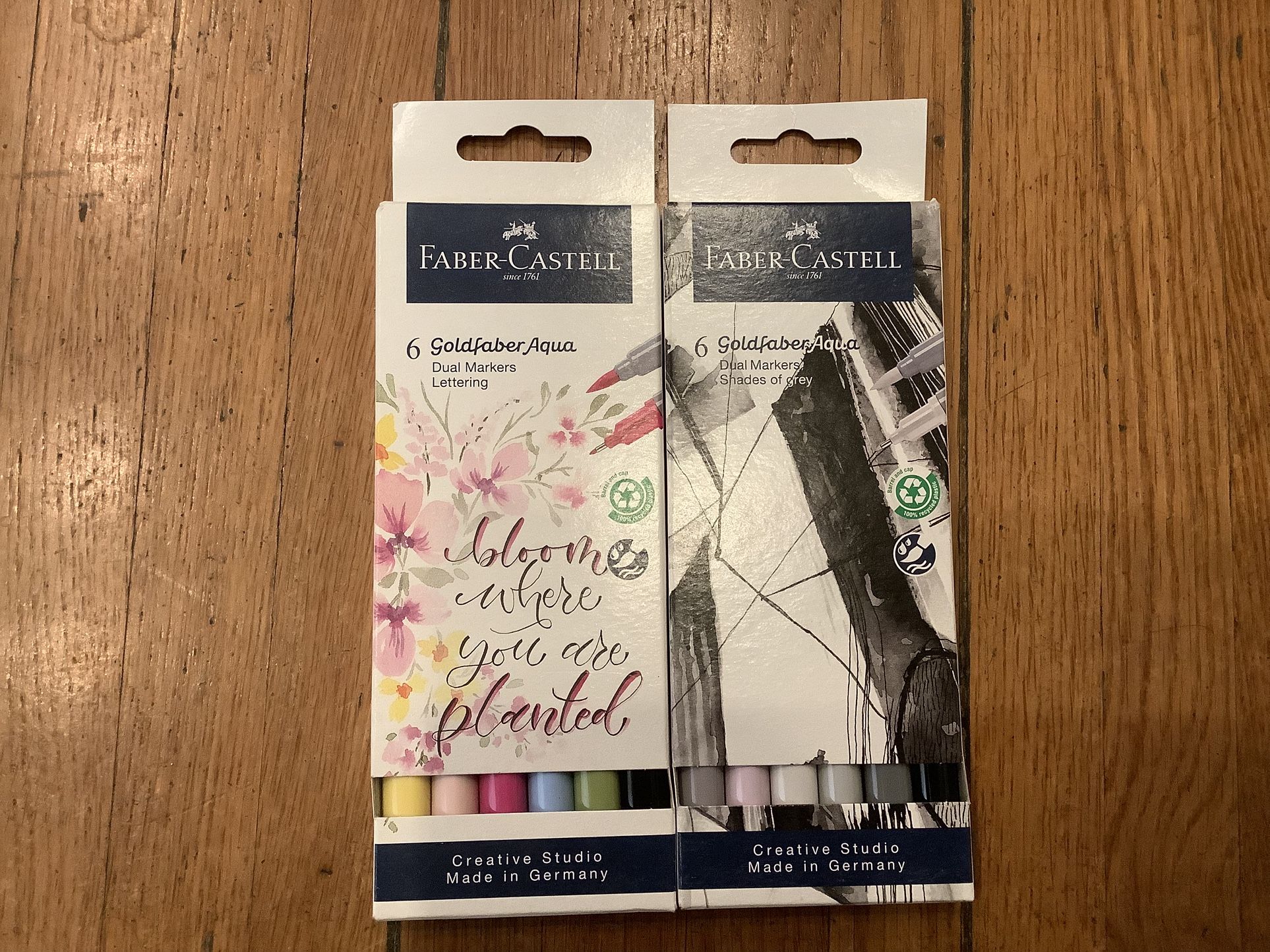 Faber Castellated Aqua & Grey Tone Markers BRAND NEW