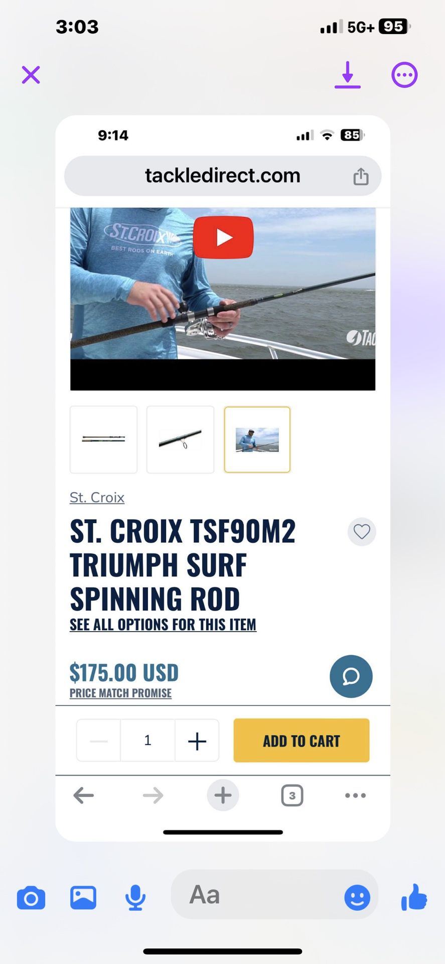 Fishing Rod ST. Croix Triumph 