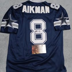 Troy Aikman Signed Autographed Dallas Cowboys Jersey New COA Global Authentics Hall Fame