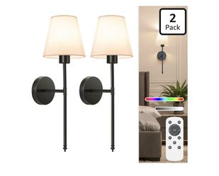 Wireless Wall Sconces – Set of 2